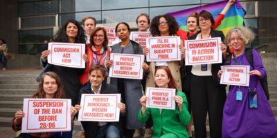 Greens/EFA MEPs protest the Pride ban