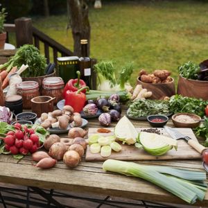 Picture of vegetables on a table