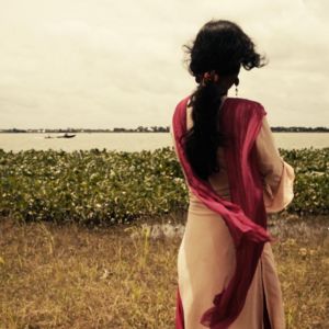 Woman and river